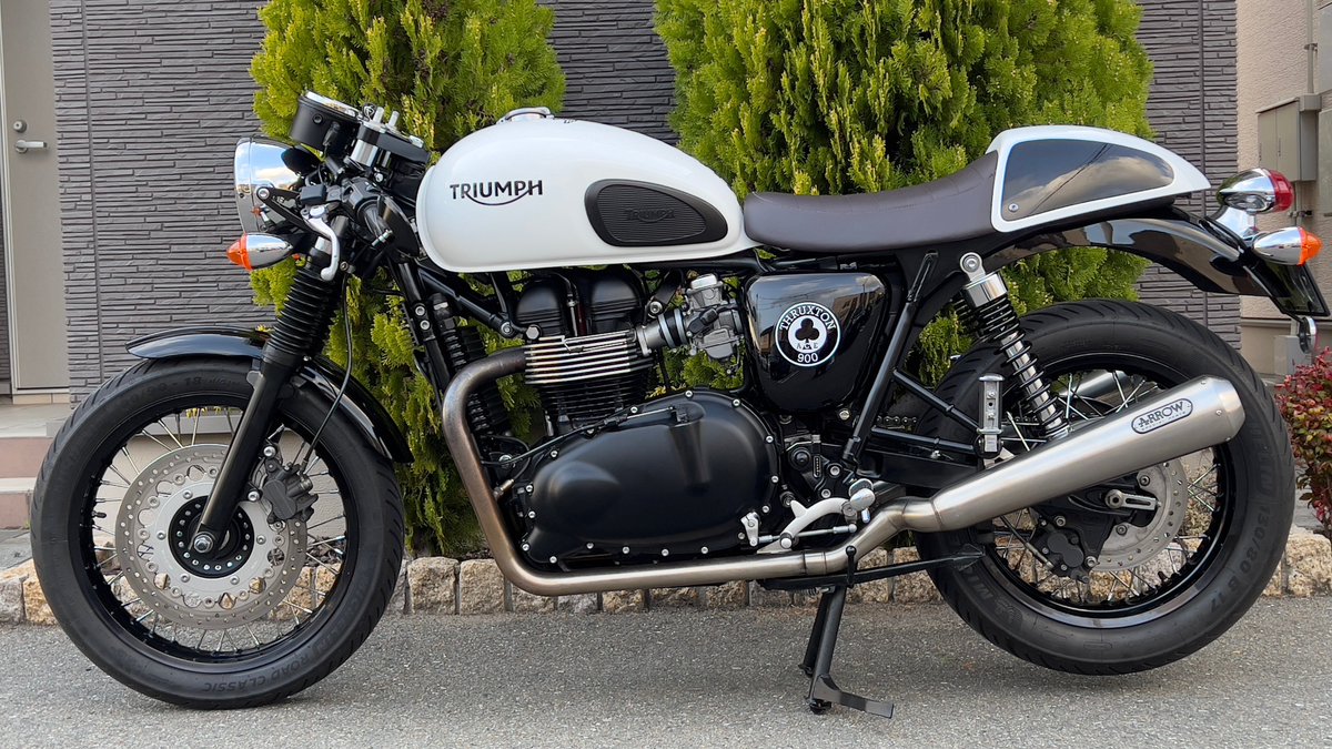 ThruxtonACE's tweet photo. #これを見た人は愛車のサイドビューを貼れ
スラクストンはいいぞ！ https://t.co/kaZs98sRgc