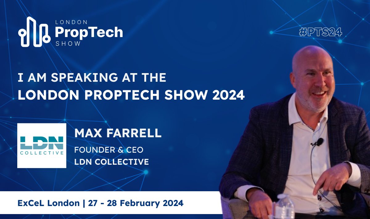 🗣️Our CEO @MaxwellFarrell is speaking at the London @ProptechShow on 28th February. The event is where built environment professionals and tech enthusiasts will explore the intersection of innovation and real estate. Register here: bit.ly/proptech2024 #LDNCollective