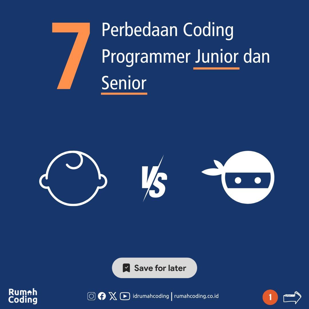 idrumahcoding's tweet image. Kalo baru belajar coding, biasanya style codingnya masih berantakan. Goalnya yang penting kelar. Seiring bertambahnya jam terbang, style coding biasanya mulai mengikuti standard. Berikut saya rangkum perbedaan style coding junior dan senior. Lihat perbedaannya.