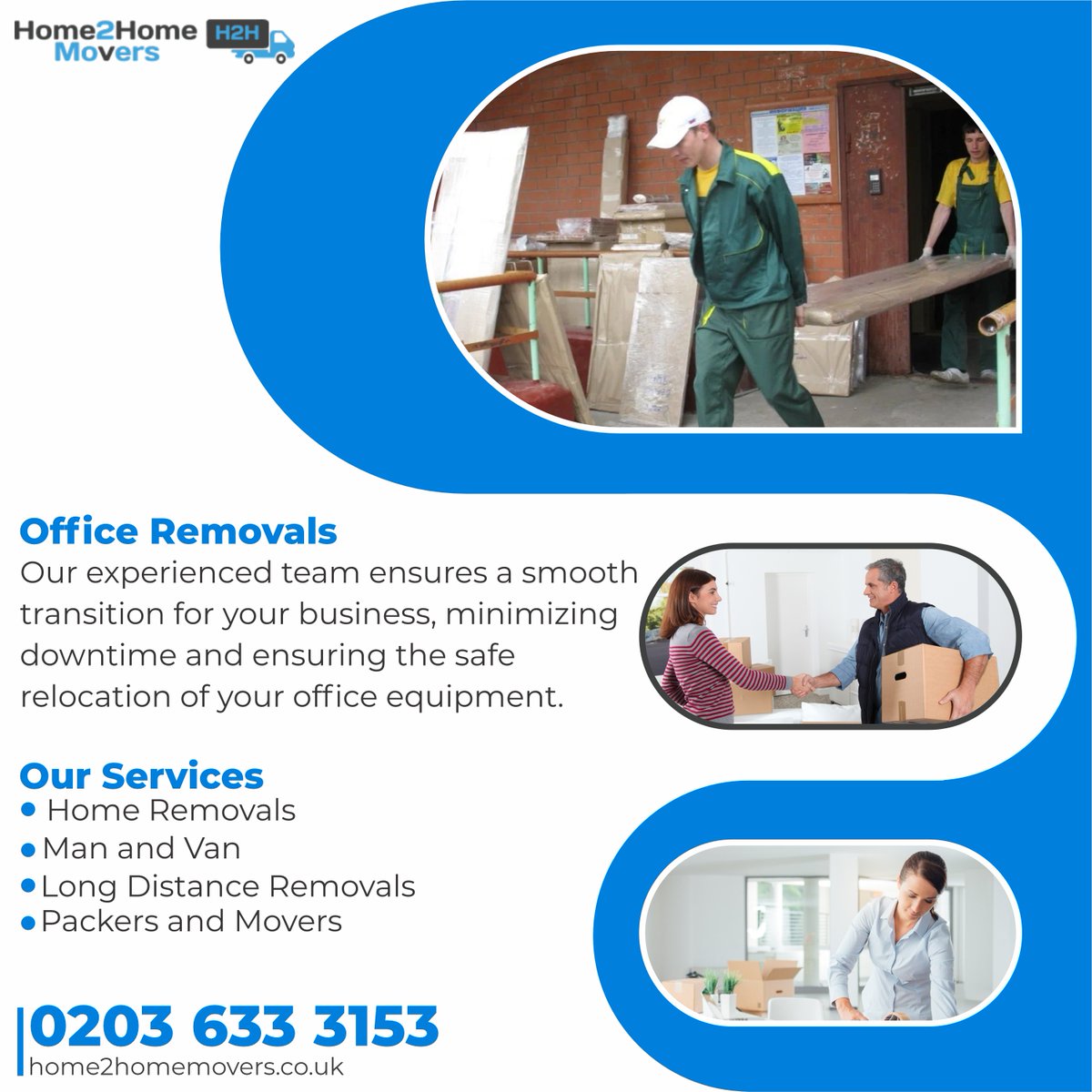 Home 2 Home Movers offers efficient and reliable office removals in London. With our expertise and dedication, we ensure seamless transitions for your business.

home2homemovers.co.uk/office-removal…
#OfficeRemovals
#OfficeRelocation
#BusinessMoving
#CorporateMoves
#OfficeMove