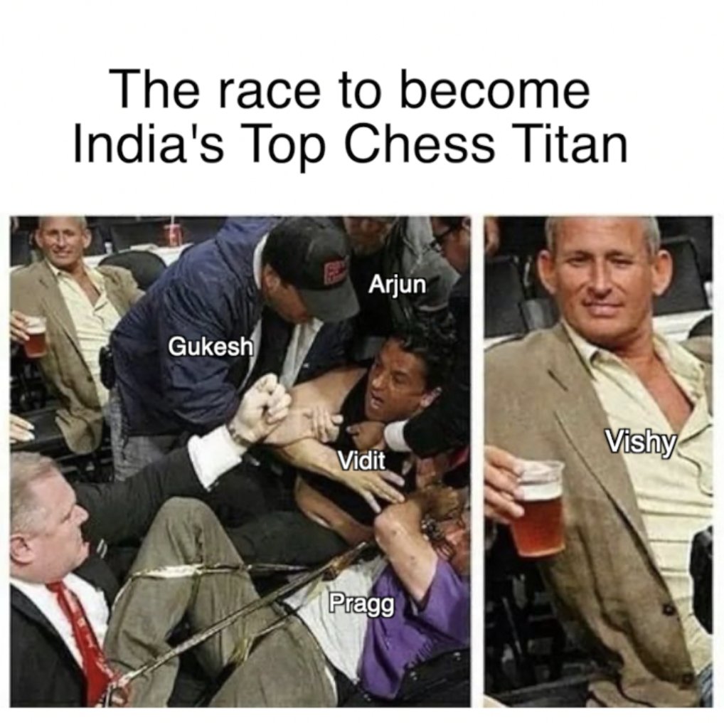chessniti's tweet photo. Four prodigies with an exact elo of 2747 each! And the boss Vishy chilling at 2748!

#Chessmemes #chesscommunity https://t.co/L5HirCgXnP