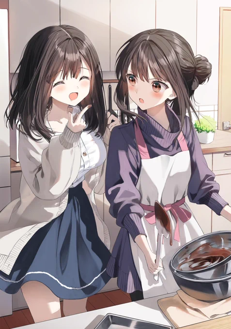 「あまーい」「んもー!ちゃんと後であげるから」 