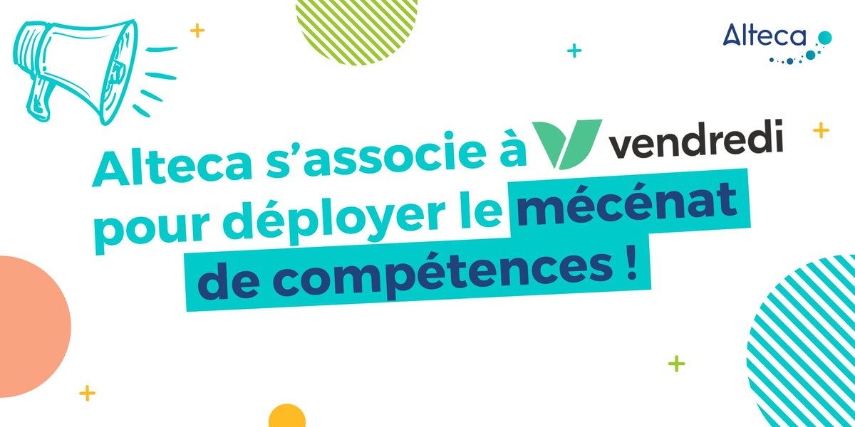 📢 Alteca se lance dans le mécénat de compétences ! #RSE

En partenariat avec la plateforme Vendredi, Alteca est fière de mettre à disposition ses collaborateurs auprès d'associations pour mener des projets d'intérêt général.🤝

#mécénatdecompétences #Engagement #happyalteca