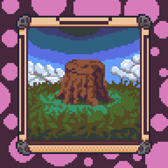 lucksinia's tweet photo. So... It's New day for me, but not for @Pixel_Dailies... Here's an art of an art of #Nature.
(Another tree stump, yeah)
~/ #pixelart / #pixel_dailies / #db32 palette /~ https://t.co/4FhpV3FYK8