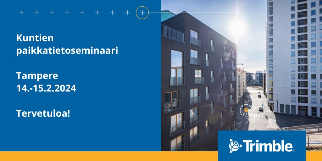 Olemme mukana Kuntien paikkotietoseminaarissa Tampereella 14.-15.2. 
Tule kuuntelemaan Erno Puupposen tietoiskua ti 15.2. klo 11.40, aiheena 3D-Kaupunkimallin hyödyntäminen kaupungin prosesseissa.
Lisätietoa: koulutus.fcg.fi/kuntien-paikka…