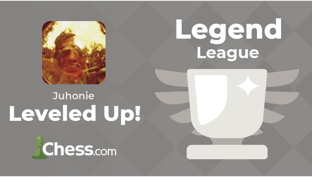 I'm playing in the Legends League now 😎 - any challengers? @chesscom