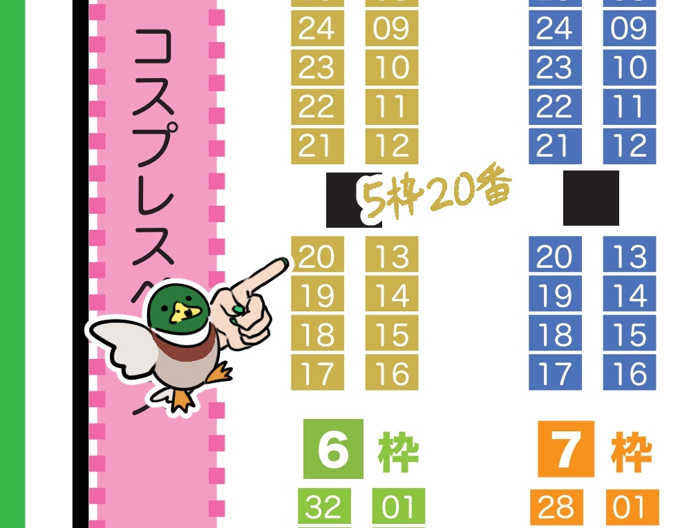 ウォ〜〜〜サークル配置出てました
szgr本出せるように頑張ります
#URC01 