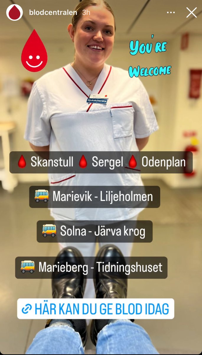 Ny vecka och nya möjligheter att ge blod på . Här finns vi idag. #räddalivpåarbetstid #bliblodgivare #tidningshuset #marievik #järvakrog #ncc