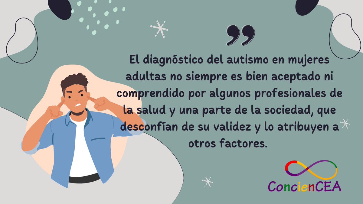 ConcienCEA's tweet photo. Aunque se suele diagnosticar en la infancia, cada vez hay más casos de mujeres que reciben el diagnóstico de autismo en la edad adulta. 🌈
#ConcienCEA #MujerAutistas #SoyAutista #Autismo #TEA #CEA https://t.co/LcQtzod9L0