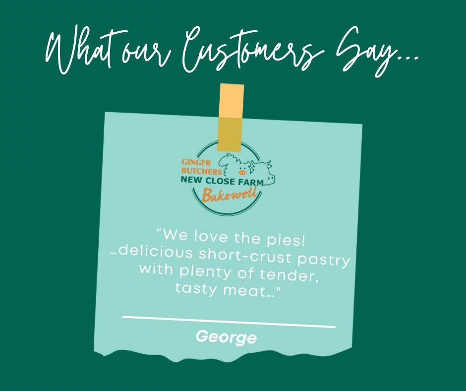 See what George has to say about our pies!
 
Read the full review on our FB Page:
facebook.com/share/p/oikAWY…

#gingerbutchers #farmers #butchers #Bakewell #Matlock #Derbyshire 
#awardwinning #pies 🥧