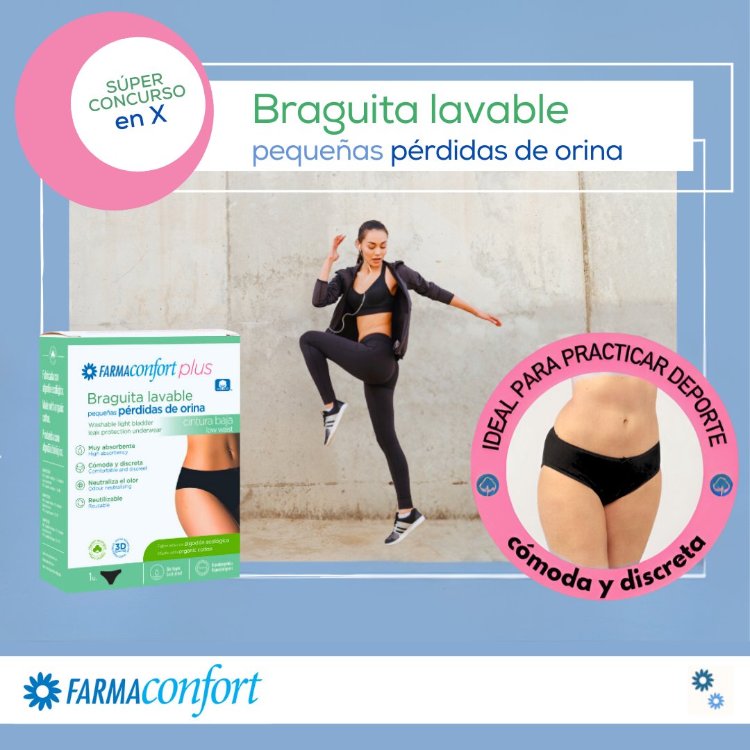 farmaconfort's tweet photo. ✨#CONCURSO
Consigue nuestras #braguitas lavables
para pequeñas pérdidas de orina,
¡ideales para hacer #deporte!
💝Dale a “Me gusta”.
✍️Cuéntanos qué deportes practicas y por qué nuestras braguitas son tus mejores compañeras.
BL: https://t.co/7yy8v4OBtn
#gratis #comoganar https://t.co/inpGynboVb