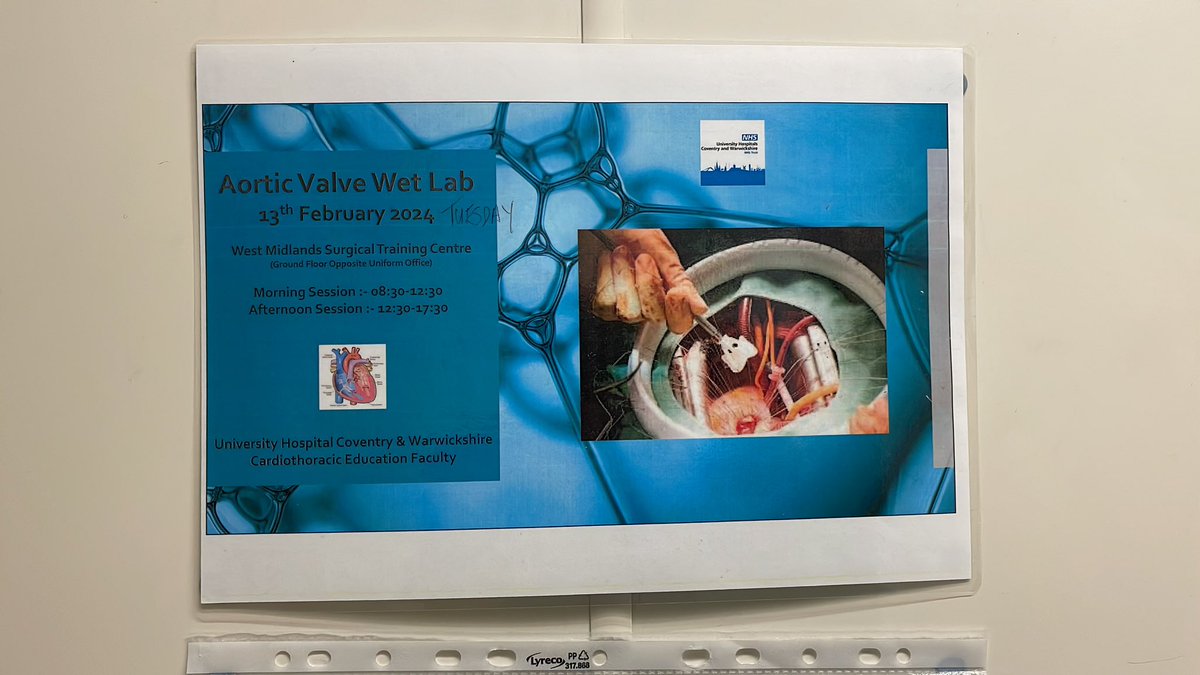 Our third aortic valve wet lab will be running tomorrow. We are looking forward to welcoming delegates from the directorate