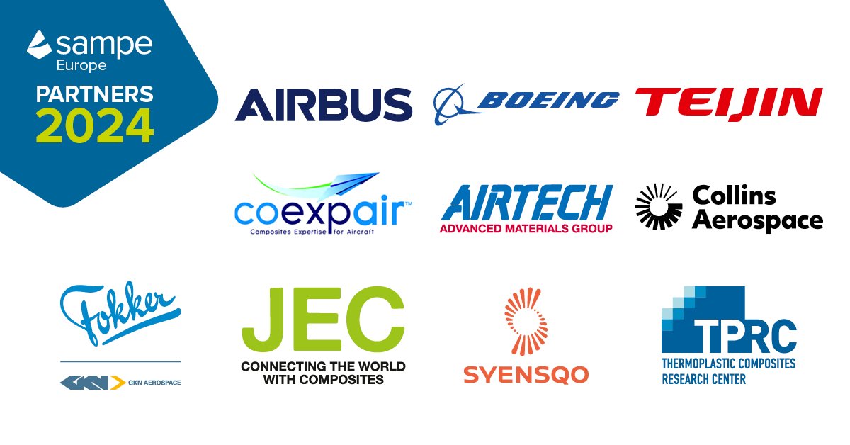 SAMPE Europe (@sampeeurope) on Twitter photo 🌟 Exciting News! 🌟
We are thrilled to announce our amazing partners for the upcoming event! 🎉
A huge shoutout to:
💡 <a href="/Airbus/">Airbus</a>
💡 <a href="/AirtechOfficial/">Airtech Advanced Materials Group</a>
💡 <a href="/Boeing/">The Boeing Company</a>
💡 Coexpair
💡 <a href="/CollinsAero/">Collins Aerospace</a>
💡 <a href="/Fokker/">GKN Fokker</a> <a href="/GKNAero/">GKN Aerospace</a>
💡 <a href="/JECComposites/">JEC Group</a>
💡 <a href="/syensqo/">Syensqo</a>
💡 <a href="/TeijinAramid/">Teijin Aramid</a>
💡 <a href="/theTPRC/">TPRC</a> 🌟 Exciting News! 🌟
We are thrilled to announce our amazing partners for the upcoming event! 🎉
A huge shoutout to:
💡 <a href="/Airbus/">Airbus</a>
💡 <a href="/AirtechOfficial/">Airtech Advanced Materials Group</a>
💡 <a href="/Boeing/">The Boeing Company</a>
💡 Coexpair
💡 <a href="/CollinsAero/">Collins Aerospace</a>
💡 <a href="/Fokker/">GKN Fokker</a> <a href="/GKNAero/">GKN Aerospace</a>
💡 <a href="/JECComposites/">JEC Group</a>
💡 <a href="/syensqo/">Syensqo</a>
💡 <a href="/TeijinAramid/">Teijin Aramid</a>
💡 <a href="/theTPRC/">TPRC</a>