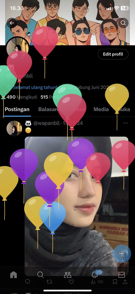 wapanbll's tweet photo. Akhirnya inget pas ultah😭 https://t.co/M2ULx6AR54