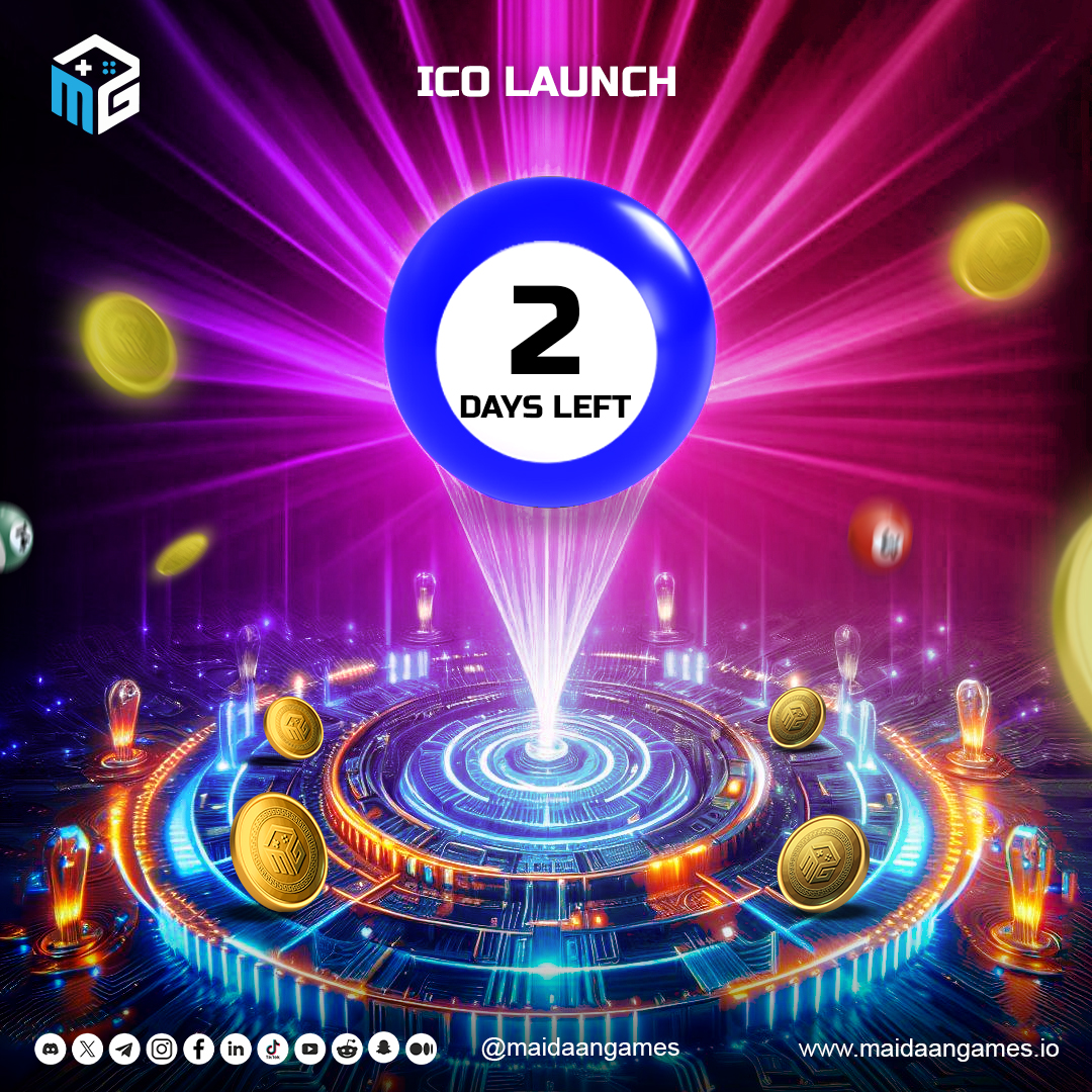 maidaangame's tweet photo. Counting down to the game-changer! Just 2 days left until the grand launch of MDN ICO that revolutionizes the scene.
#MDN #ICO #blockchainrevolution #NFT #2daystogo #ico #mdnico #maidaangames #maidaangame #crypto #CryptoNews #cryptocurrency #LaunchingNow #RevolutionNow #game https://t.co/C891eHWsiS