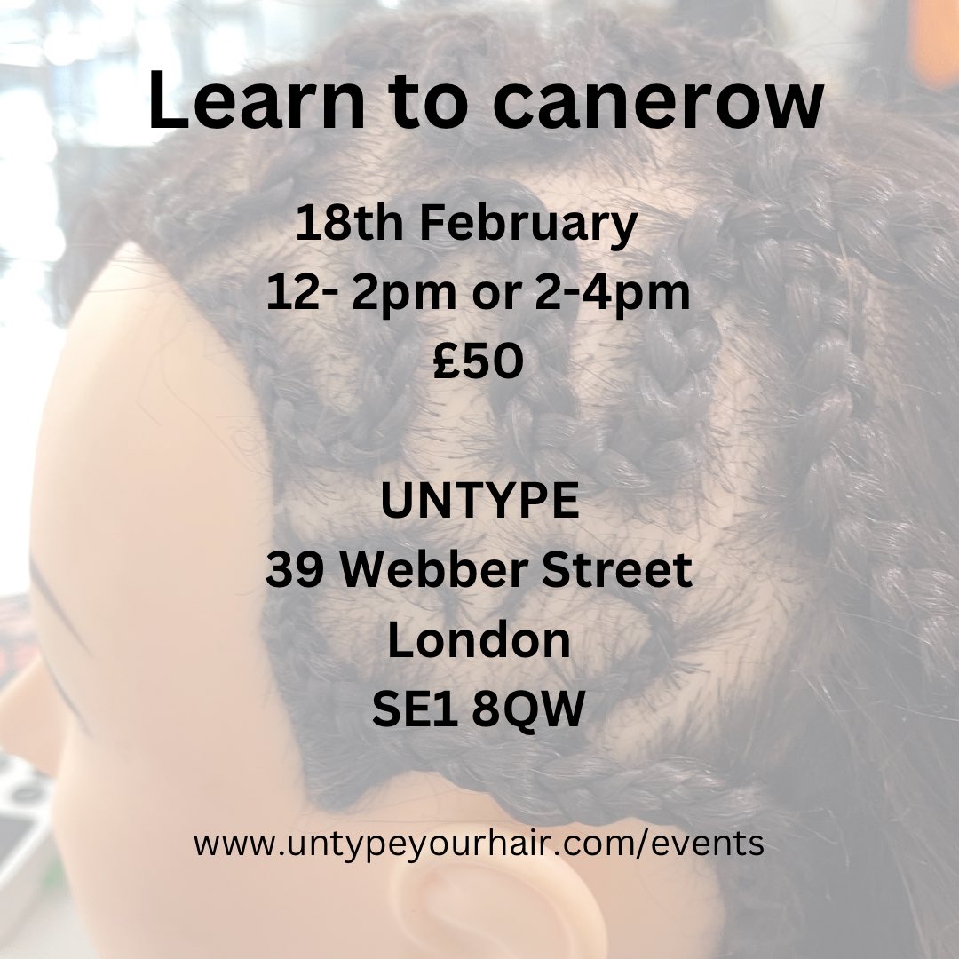 Learn to canerow this sunday @untypeyourhair tickets via untypeyourhair.com/events open to all