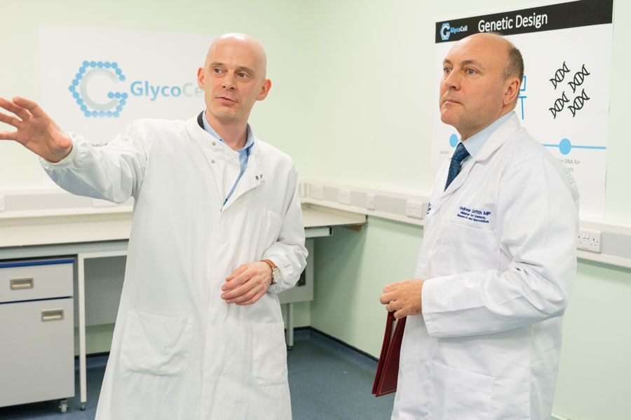 We are delighted to be partnering on the GlycoCell Engineering Biology Mission Hub. 

Learn more: buff.ly/42CCM87 

#glycotime #StrepA 

[📸  Andrew Griffith, Minister for Science, Research and Innovation, visiting the new GlycoCell Hub based <a href="/UniofNottingham/">Uni of Nottingham #WeAreUoN</a>]