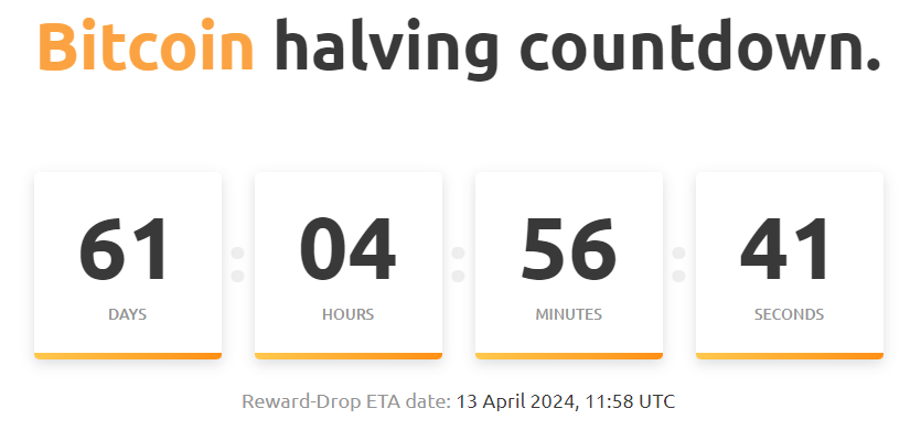 61 days left #Bitcoin