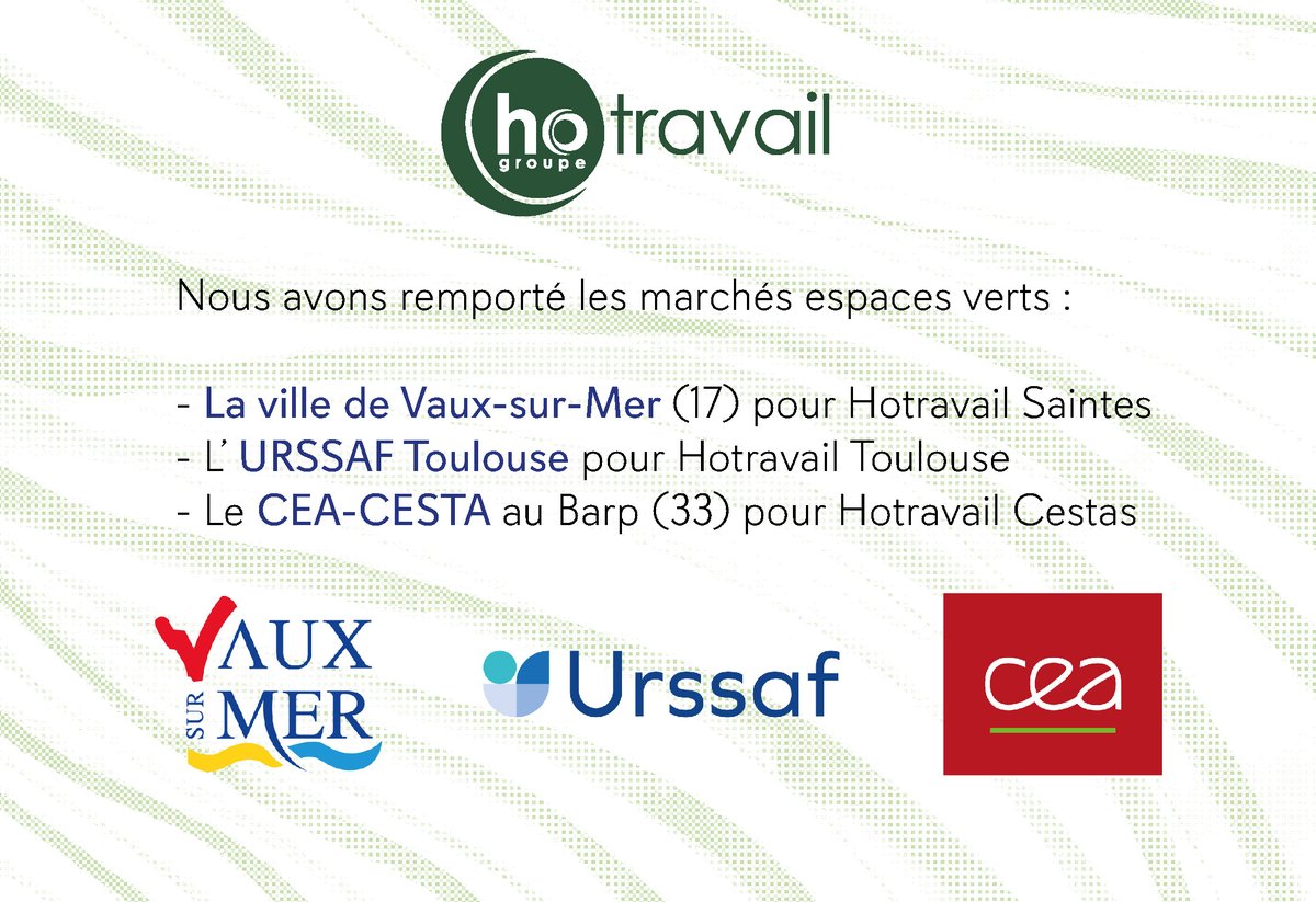 Nouveaux marchés pour HOTRAVAIL groupe 😎

#espacesverts #nouvelleaquitaine #hotravail #hotravailgroupe