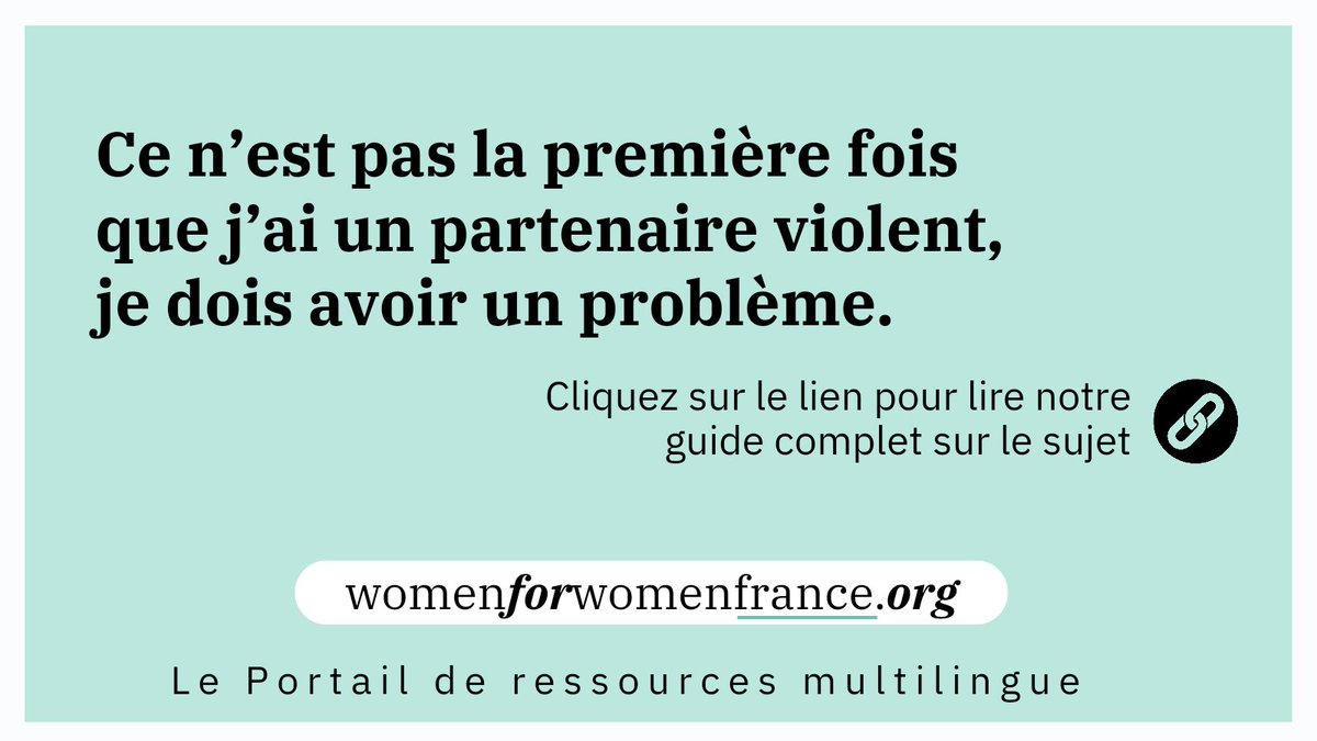 Ce n'est absolument pas à cause de vous. Pour mieux comprendre ou obtenir davantage d’informations sur ce sujet, cliquez sur le lien vers notre guide complet, disponible dans 15 langues sur notre Portail de ressources multilingue 👇 womenforwomenfrance.org/fr/nos-ressour… #contrôlecoercitif