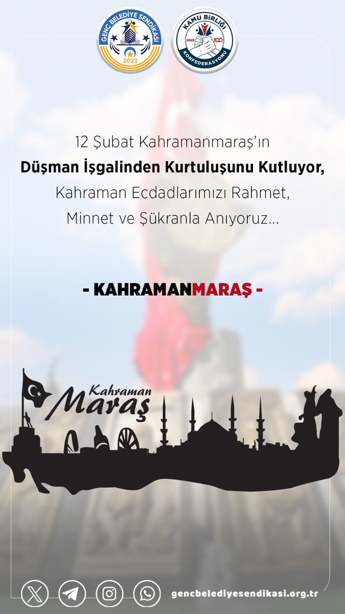12 Şubat Kahramanmaraş'ın Düşman İşgalinden Kurtuluşu #Kahramanmaraş