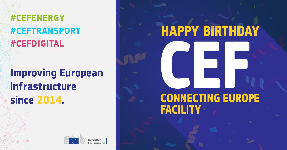 Happy 10th year anniversary to our Connecting Europe Facility, a fundamental programme in modernising #EU infrastructure since 2014! 🎂🎉

#CEFTransport & #CEFEnergy:

Over 1,600 projects managed
Over €43 billion in EU support
39 participating countries

europa.eu/!fdNJfG