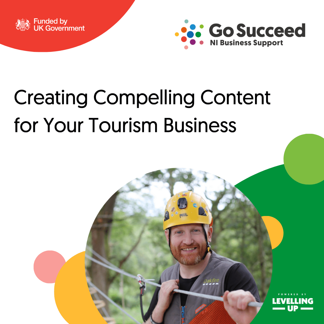 The @gosucceed_ni Growth team will host an online masterclass event as part of the @dcsdcouncil Tourism Development Programme: ✨Creating Compelling Content for Your Tourism Business 📅February 15th | 10am Register Now: bit.ly/3wdZXJK
