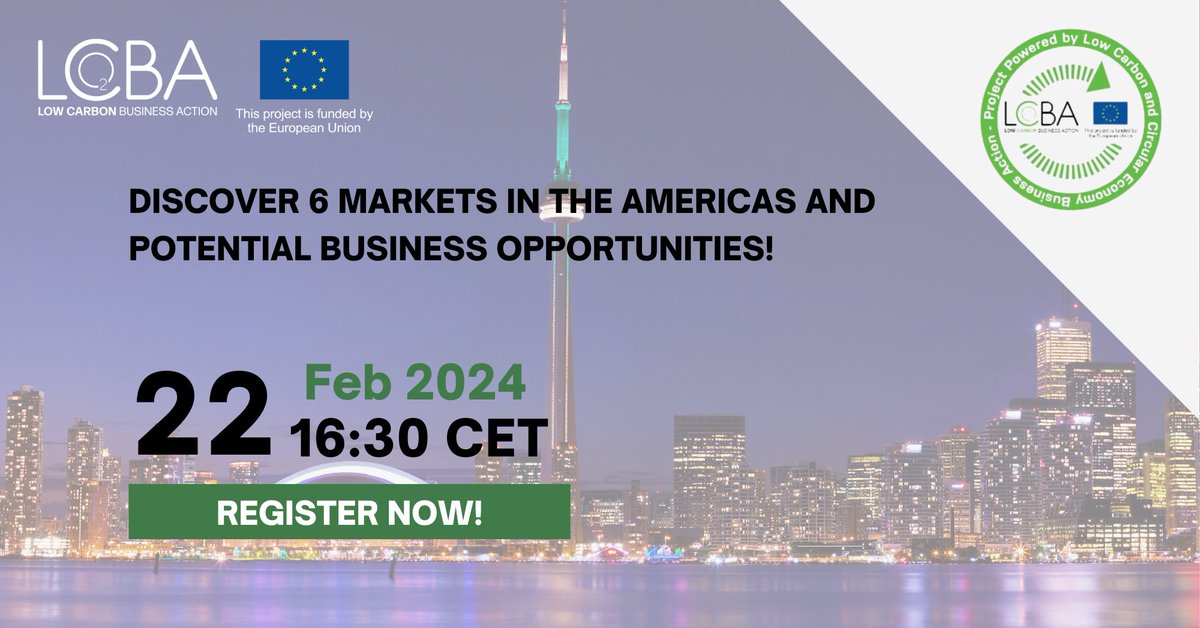 Register now!

This is your chance to learn from market leaders and discover green technologies!

6 partnerships will present their journey and CleanTech projects.

Register here: t.ly/8HPHS

#Sustainability #CircularEconomy #EUTechnologies #lowcarbonservices