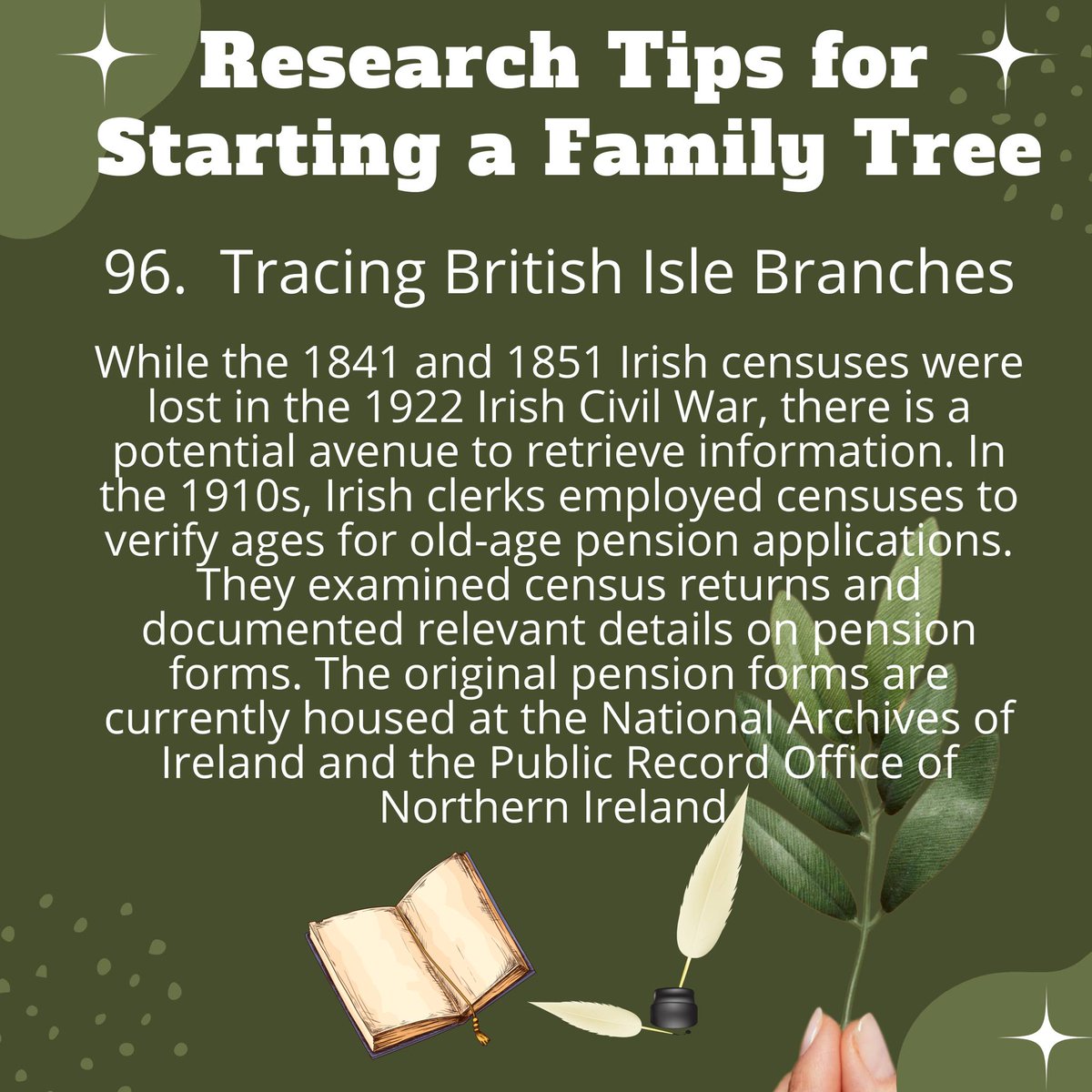 Lockedtreepages's tweet photo. Research Tip 96 for Starting a Family Tree.
Go to Locked Tree Family History Pages to record the information you find about your family.
#FamilyTree #Genealogy #Lockedtree #familyhistory #ancestry #researchtips #familyhistorytips
https://t.co/k4BU3GZp2d
https://t.co/4bmU1bLK3M https://t.co/pbITyafp2v