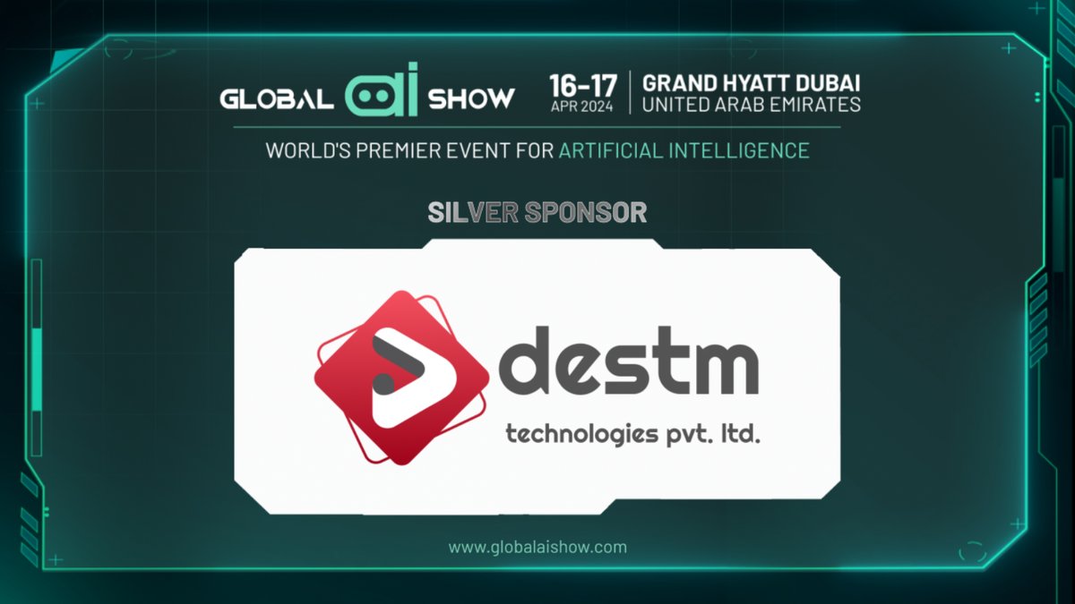 GlobalAIShow's tweet image. Excited to announce Destm Technologies Pvt Ltd as a Silver sponsor at the Global AI Show!

Providing top-notch digital solutions globally, balancing efficiency with profitability. 
Join us at #GlobalAIShow to see their success in action.

@destmtech #SilverSponsor #AI
