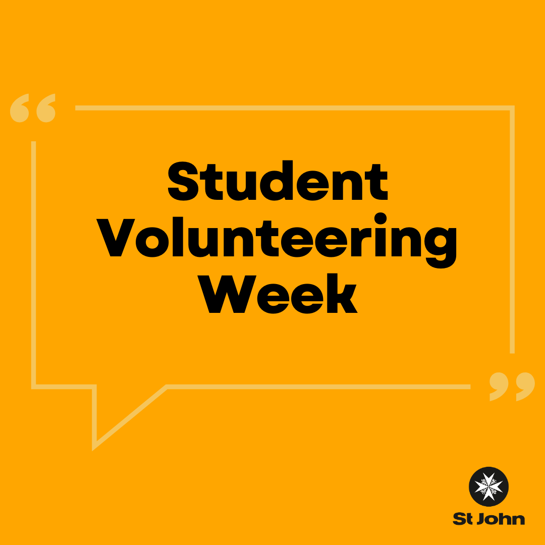 To mark the start of #StudentVolunteeringWeek, we would like to give a massive shout-out to all our student volunteers. 

We could not do our work without you all. Thank you!

#OneStJohn #SVW2024