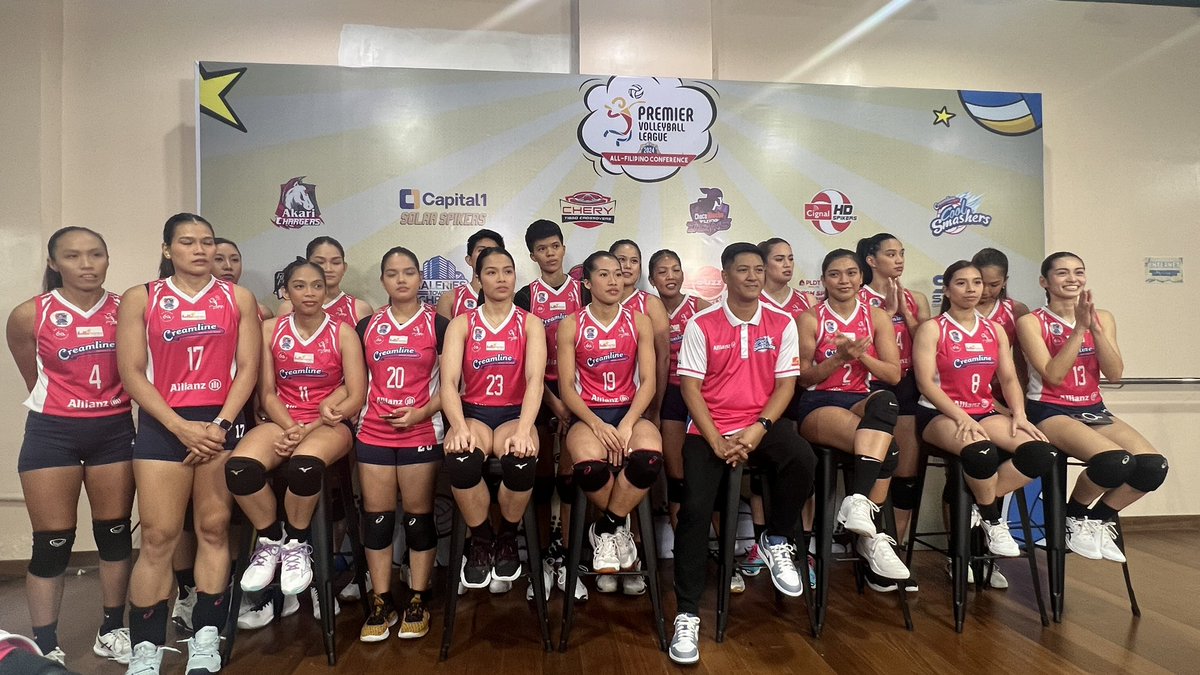 flail_swing's tweet photo. Can't wait to see you all playing again inside the court my CREAMLINE girls! 🩷 No major injuries for this year please 🙏

#PVLMediaDay #PVL2024 #CreamlineCoolSmashers https://t.co/QvPbCoBkRE