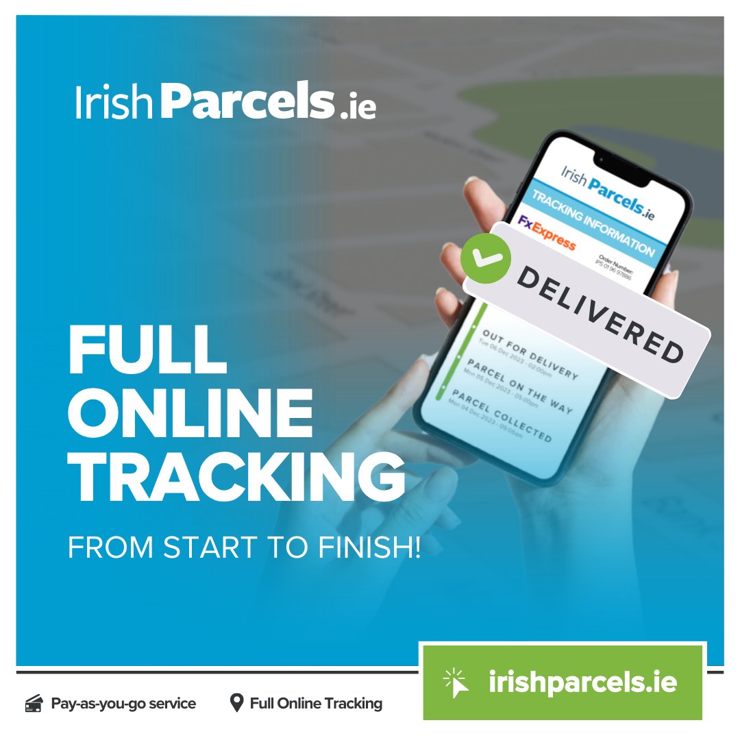 Every order with Irish Parcels comes with #FullOnlineTracking, so you can monitor the progress of your parcel on it’s journey 📍 

☑️ Door to Door #Deliveries 
☑️ Pay-as-you-go service
☑️ Compensation Cover options  

Quote &amp; Book at irishparcels.ie