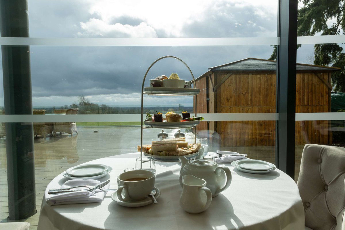 Afternoon tea in the best possible setting in the Glasshouse restaurant here at Kilnwick Percy 🫖