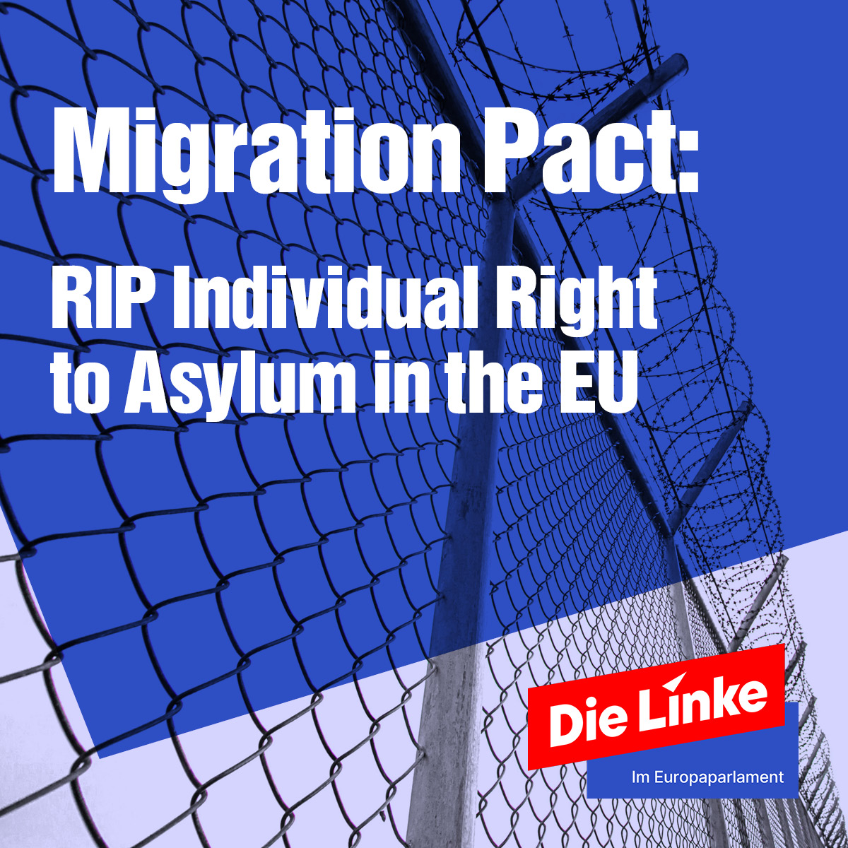 🗳️On Wednesday, the results of the negotiations on the #MigrationPact will be voted in LIBE Committee.

📢The #MigrationPact is the most massive tightening of #asylum rights ever seen at #EU level and a historic turning point! #NotOurPact

Next: Plenary vote April 11 🗳️