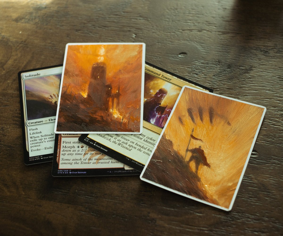 _ev's tweet photo. Another couple of tiny oils on Artist Proofs heading out to collectors soon.
#MTG https://t.co/DOJXOhHxNv