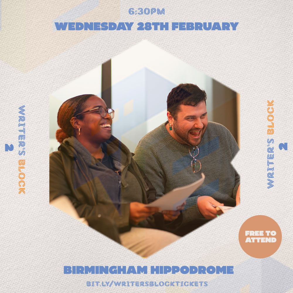 Birmingham Hippodrome (@brumhippodrome) on Twitter photo Writer's Block is back this month! ✏️
Join us on Wed 28 Feb from 6:30pm. Come & chat, share ideas and have fun with other creatives.
Get your free ticket for <a href="/WritersBlockWM/">Writer's Block</a> here 👉 bit.ly/3HXI3xo
📷 <a href="/thepaulstringer/">ThePaulStringer</a> Writer's Block is back this month! ✏️
Join us on Wed 28 Feb from 6:30pm. Come & chat, share ideas and have fun with other creatives.
Get your free ticket for <a href="/WritersBlockWM/">Writer's Block</a> here 👉 bit.ly/3HXI3xo
📷 <a href="/thepaulstringer/">ThePaulStringer</a>