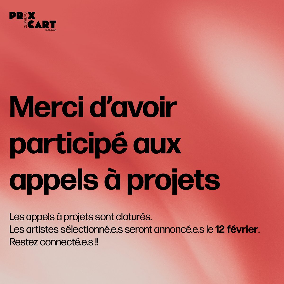 PrixIcartBdx's tweet photo. 🌟 Un immense merci à tous.tes les artistes https://t.co/1kAzwfcXA5 qui ont répondu à notre appel à projets pour les Prix de l’ICART 2024 🌟 On est https://t.co/a3pRe1HIha de découvrir vos créations. Restez https://t.co/sCxWFD2iqe pour l’annonce des https://t.co/Kxxt4XrMu0 😉 https://t.co/xcgQMD00ha