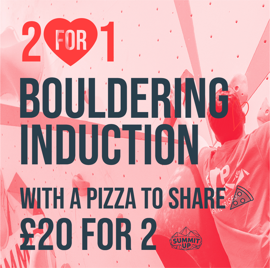 This week we have an amazing deal for anyone looking to get into bouldering. With your mates or with your loved one, book our 2-for-1 Bouldering Induction with a pizza to share for only £20 Tues 13th Wed 14th Thur 15th Book now - Call 0161 820 8750 #oldham #oldhamhour