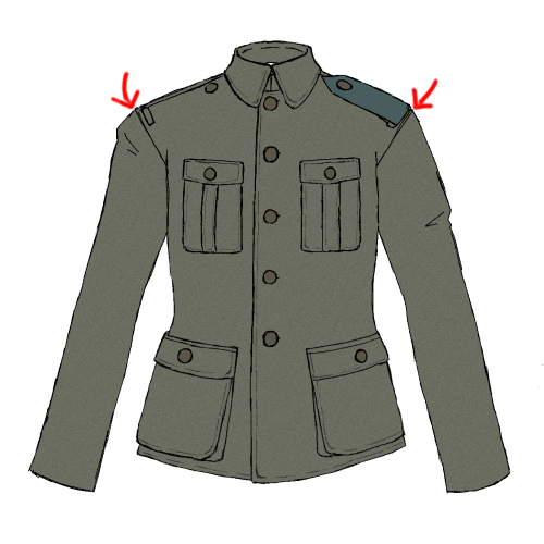 「個人的なこだわり。服描く時は矢印のところの線を描いて欲しい。基本的に服は胴体と腕」|矢舷陸宏＠Skeb募集のイラスト