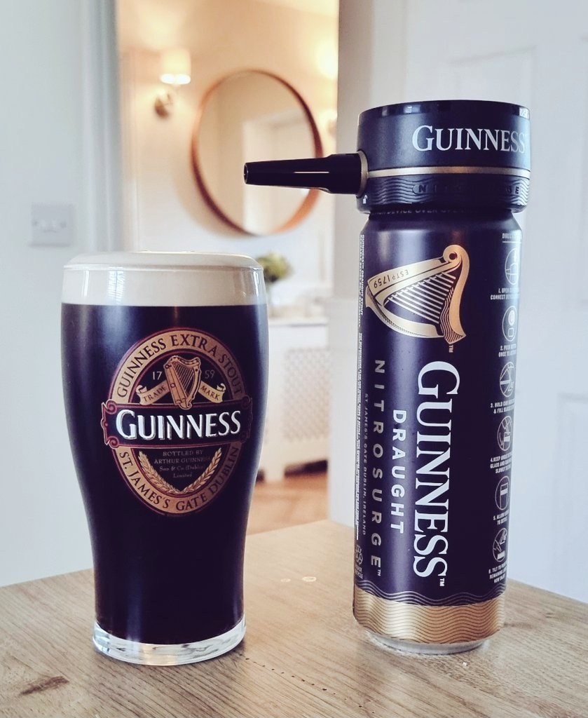 With St Patrick's day not too far away, we're giving away the perfect gift to celebrate! A Guinness Nitrosurge, Glass, and some cans to help you on your way 🇮🇪 Just follow these simple steps 👇🏻 Follow us @PintsBeauty Like ❤️ and Repost 🔁 Winner will be announced this Friday!