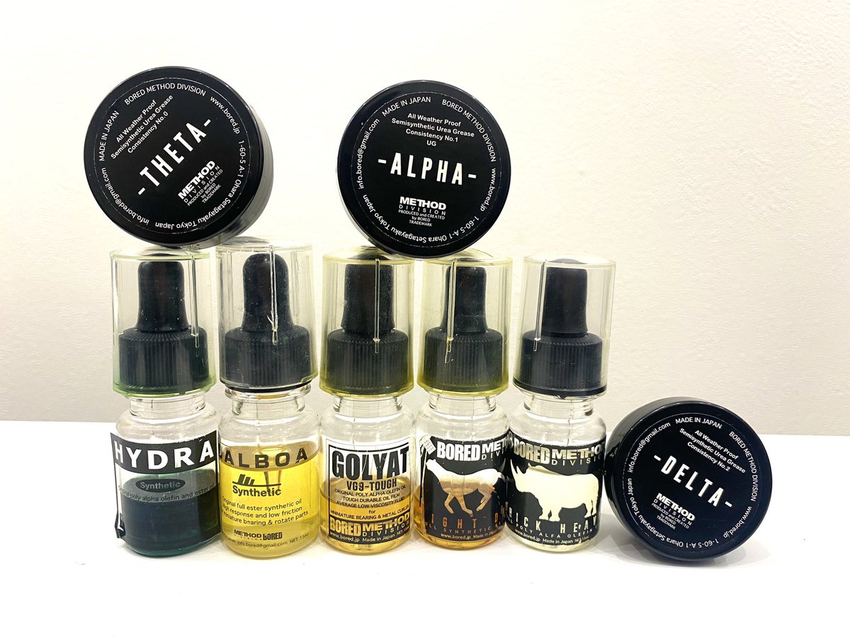 11RyuK11's tweet image. 相変わらずオーバーホールはBOREDのオイル、グリスでやってるんやけど、半年ぐらい前から使い始めたBALBOAがめちゃくちゃ気に入ってる。

スプールベアリングに使うと、抵抗感なくルアーが飛んでいくのにノイズも少なくて、キャストがめちゃくちゃ気持ちいい。

#boredmethod