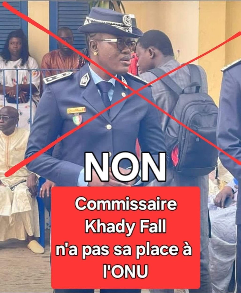 patriotefini69's tweet photo. ♦️LA commissaire KHADY FALL❌️ responsable des bavures et des exactions sur d'honnêtes citoyens Sénégalais n'a pas sa place à l'ONU. À dénoncer🇸🇳✊🏾
PARTAGEZ.   
#FreeSenegal https://t.co/S34fwa9hjp