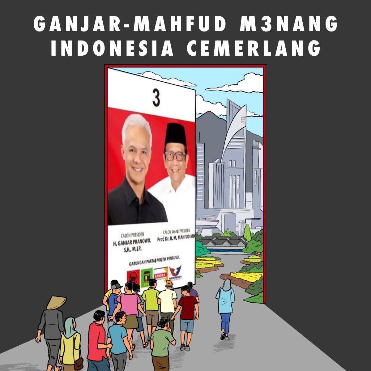 Waktunya sudah dekat! Waktu untuk kita tentukan masa depan bangsa ini, apakah Indonesia akan melesat dengan cemerlang atau kembali pada kegelapan? 

#VOT3 #KitaAdalahTiga #GanjarMahfud2024 #PenyambungEnergiRakyat #GanjarPresidenRakyat