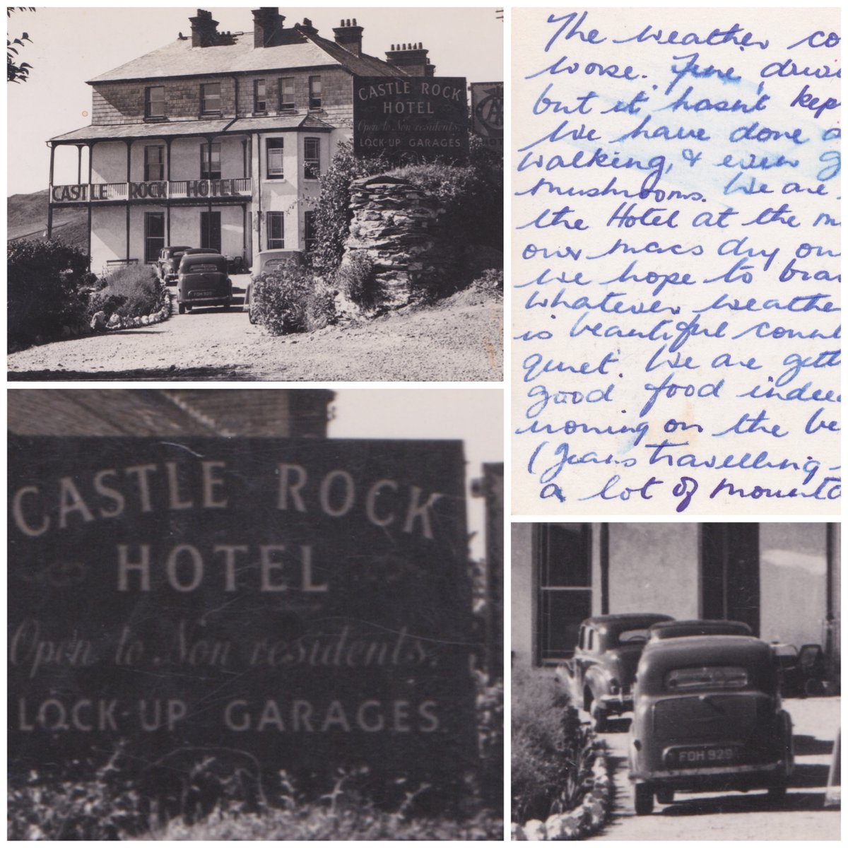 The Castle Rock #mortehoe the detail in his postcard is lovely, the cards, the signage.