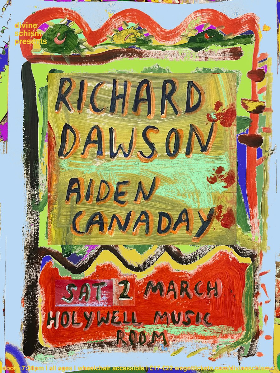 More Richard Dawson Oxford? SURE! Second date added due to demand - now on sale - Sat 2nd March at Holywell Music Room with our own Aiden Canaday opening up too! @richarddawson12 wegottickets.com/divineschism