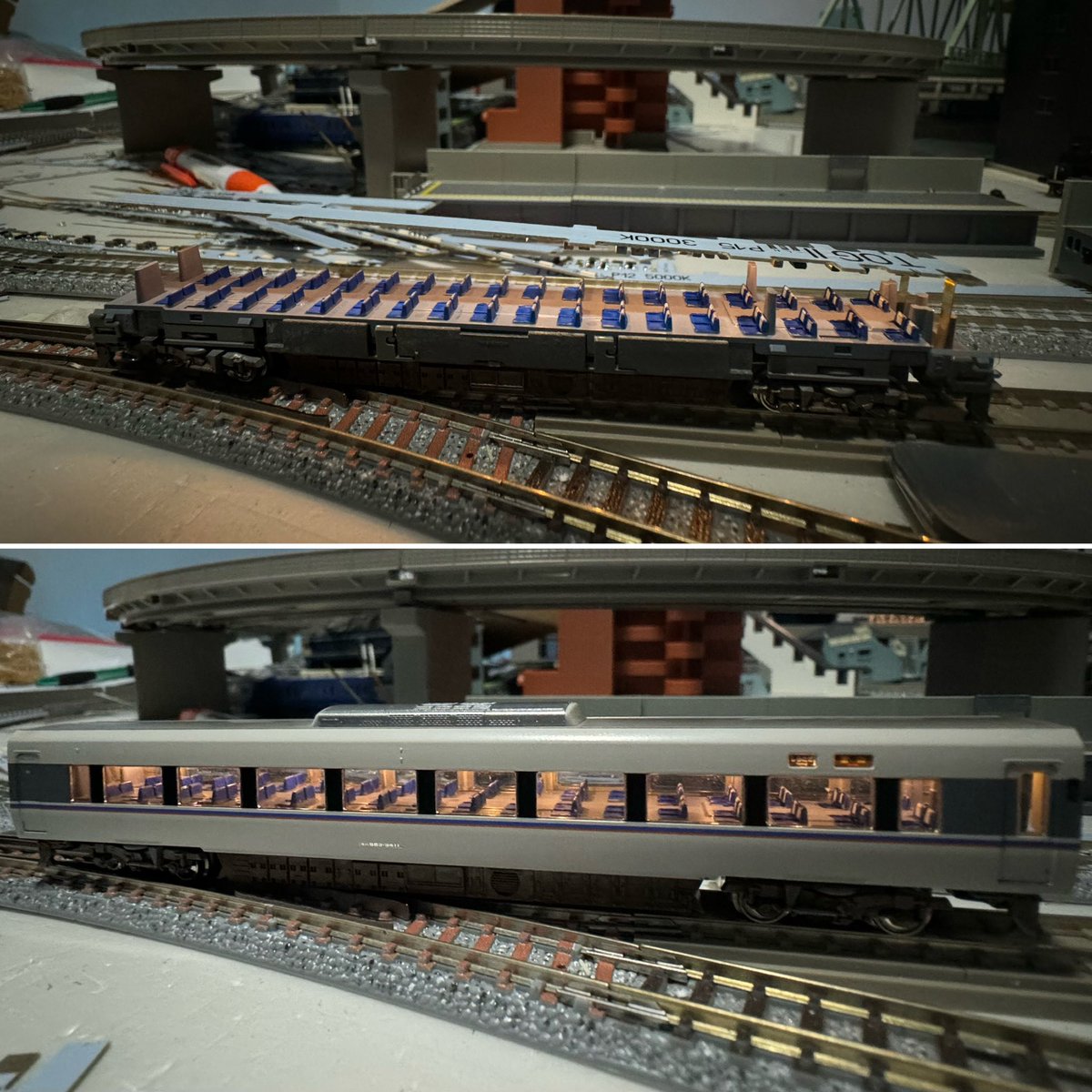 3000K-P15室内灯を装着したお客様の683系2000番台しらさぎをご紹介し