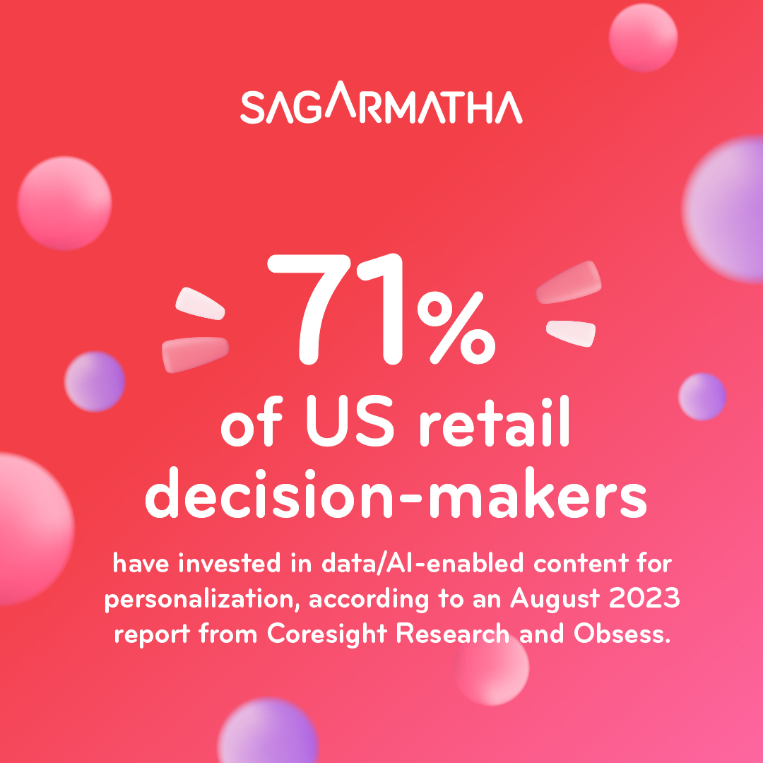 Sagarmatha121's tweet image. Retailers are tapping into the power of data and AI for content personalization.

Curious about how SAG is leading the revolution in personalization?  sag121.com

#PersonalizationRevolution #RetailInnovation #AIandData