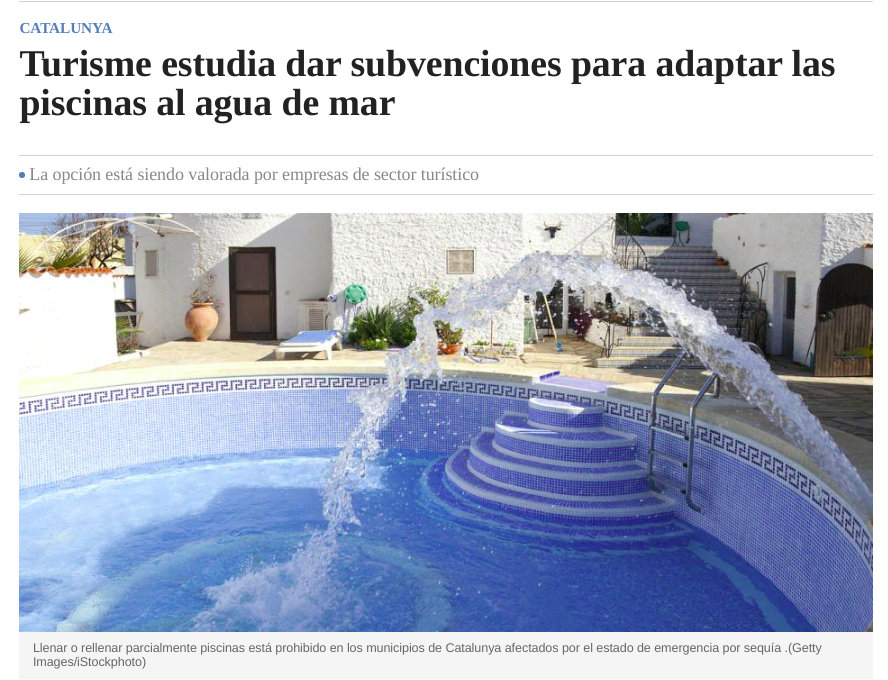 AssBarrisDT's tweet photo. Encara els pagarem les piscines
Els allotjaments turístics, que va tenir ajuts x optimitzar el consum d'aigua, i únic sector sense més restriccions que les llars
Pagesia:-80%
Ramaderia: - 50%
indústria: -25%
#NoEnRaja #ForaLobbies
#DecreixementTurístic JA!
https://t.co/smQ3oIJLyw https://t.co/aBLdkWmbwn