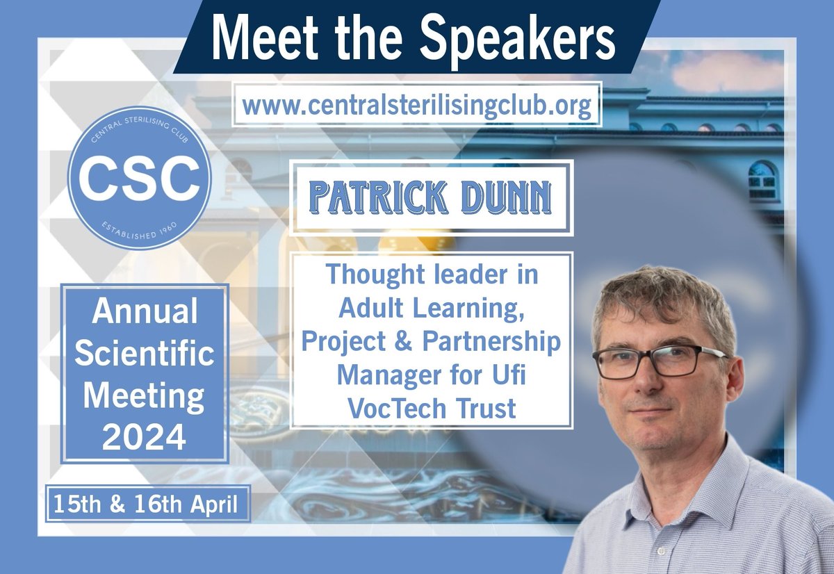 Kicking off Day 2 with our Education, Training and Competency section will be Patrick Dunn giving us an insight into the evolving world of education and what to look for next.
#Healthcare
#Education
#Decontamination